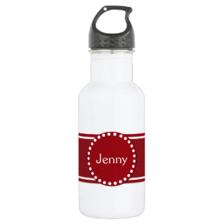 Bouteille D'eau Rouge et blanc élégant