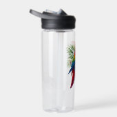 Bouteille D'eau Rouge macaw tropical floral (Droite)