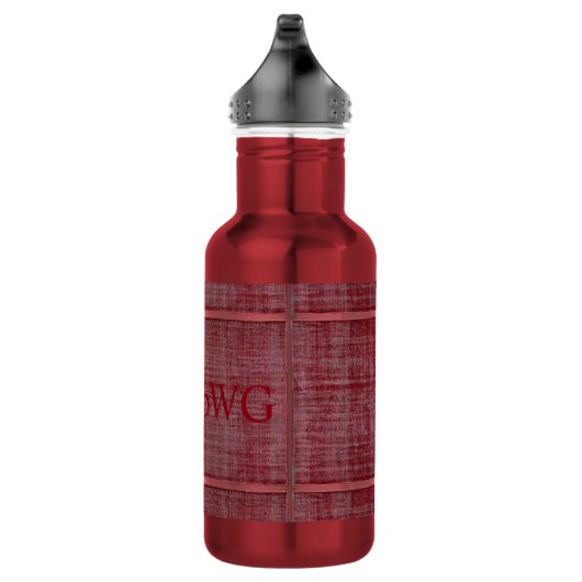 Bouteille d'eau rouge/rouge HAMbWG (18 oz) (Droite)