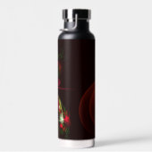 Bouteille D'eau Rouge Vert Floral Moderne Art Abstrait Motif #02 (Plage)