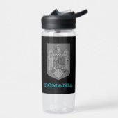 Bouteille D'eau Roumanie Fitness & armoiries roumaines / drapeau (Gauche)