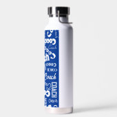 Bouteille D'eau Royal Bleu Blanc Personnalisé Coach Nom Cadeau Art (Gauche)