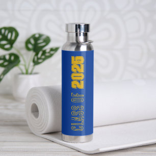 Bouteille D'eau Royal Blue and Gold School Colonnes Année