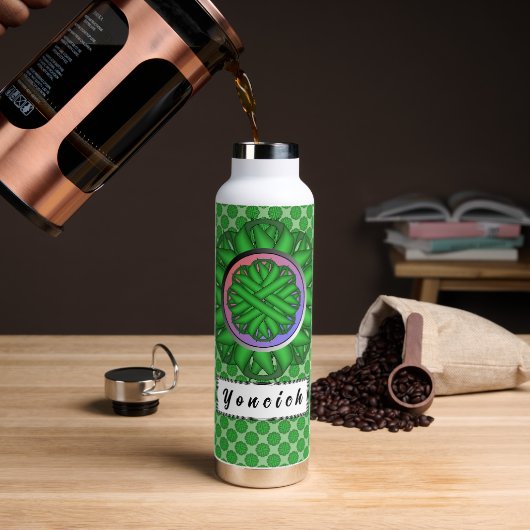 Bouteille D'eau Ruban aux fleurs vertes par Kenneth Yoncich (Gym)