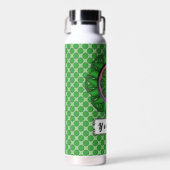 Bouteille D'eau Ruban aux fleurs vertes par Kenneth Yoncich (Avant)