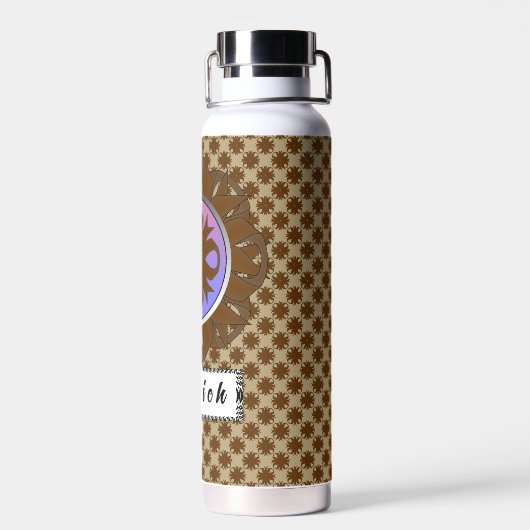 Bouteille D'eau Ruban Brown de trèfle par Kenneth Yoncich (Arrière)