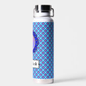Bouteille D'eau Ruban de disque bleu par Kenneth Yoncich (Arrière)