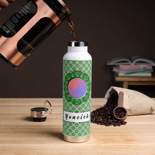 Bouteille D'eau Ruban de disque vert par Kenneth Yoncich (Gym)