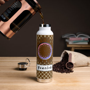 Bouteille D'eau Ruban de fleurs Brown par Kenneth Yoncich