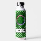 Bouteille D'eau Ruban de fleurs vert émeraude par Kenneth Yoncich (Gauche)