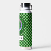 Bouteille D'eau Ruban de fleurs vert émeraude par Kenneth Yoncich (Arrière)