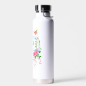 Bouteille D'eau Ruban de rose rose 70e anniversaire (Gauche)