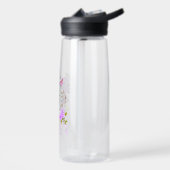 Bouteille D'eau Ruban de rose violet 70e anniversaire (Gauche)