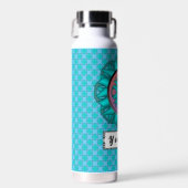 Bouteille D'eau Ruban de trèfle bleu clair/Turquoise par Kenneth Y (Avant)