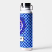 Bouteille D'eau Ruban de trèfle bleu par Kenneth Yoncich (Arrière)