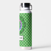 Bouteille D'eau Ruban de trèfle vert par Kenneth Yoncich (Arrière)
