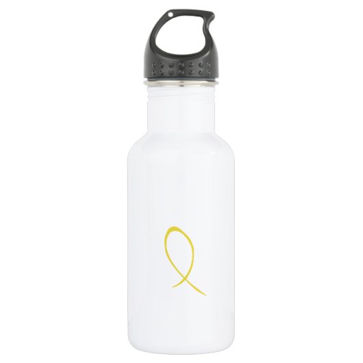 Bouteille D'eau Ruban jaune personnalisable (Devant)