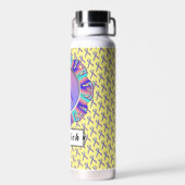 Bouteille D'eau Ruban standard rose-bleu turquoise par Kenneth Yon (Arrière)