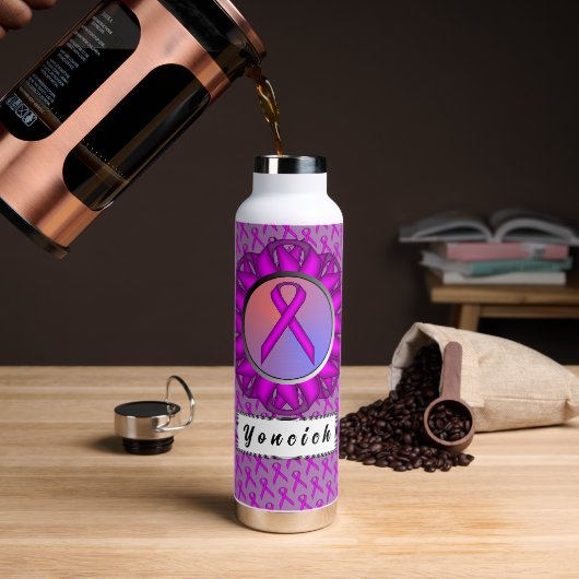 Bouteille D'eau Ruban standard violet par Kenneth Yoncich (Gym)
