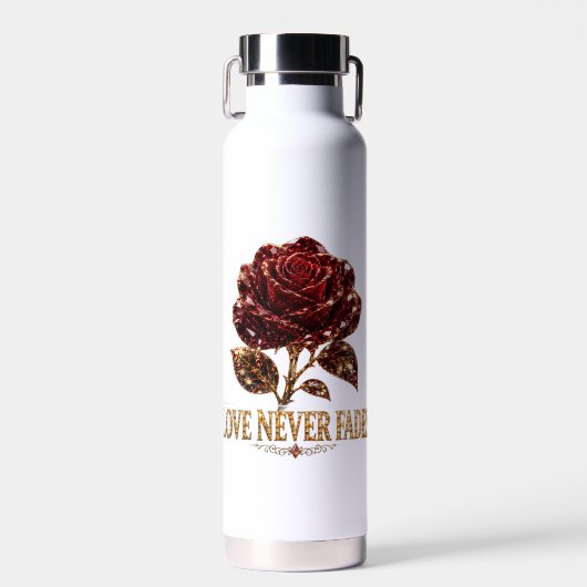 Bouteille D'eau Ruby Crystal Rose – Love Never Fades (Avant)