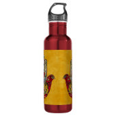 Bouteille D'eau Ruby Pomegranate Heart Red Bird Hamsa (Devant)