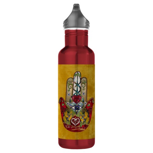Bouteille D'eau Ruby Pomegranate Heart Red Bird Hamsa (Droite)