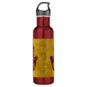 Bouteille D'eau Ruby Pomegranate Heart Red Bird Hamsa (Devant)