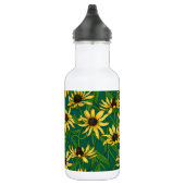 Bouteille D'eau Rudbekia jaune sur vert foncé (Droite)