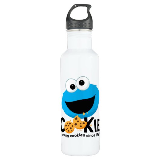Bouteille D'eau Rue Sésame | Cookie Monster Lookies (Devant)