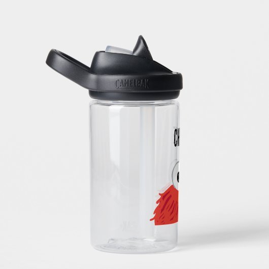 Bouteille D'eau Rue Sésame | Personnalisé Elmo Big Face (Arrière Complet)