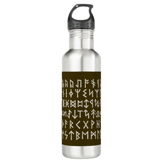 Bouteille D'eau Runes Futhark Ancien (Devant)