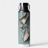 Bouteille D'eau Rustique vieux bleu vert peinture bois Nom personn (Avant)