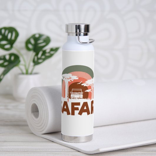 Bouteille D'eau Safari Afrique Thème (Yoga (pivoté))