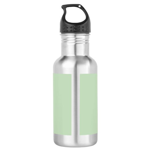 Bouteille D'eau Sage clair Vert Minimal Simple Nom Personnalisé (Dos)
