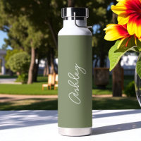 Sage Green Calligraphy Nom de l'écriture manuscrit