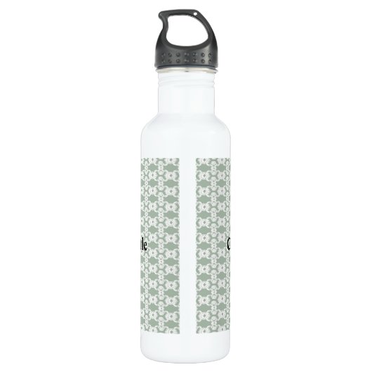 Bouteille D'eau Sage Green Damask (Dos)