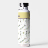 Bouteille D'eau Sage Green Olive Branch Monogram Name (Plage)