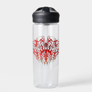 Bouteille D'eau Saint-Valentin Tatouage Tribal des Coeurs rouges