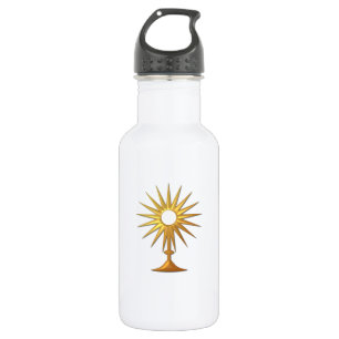Bouteille D'eau Sainte Eucharistie de la Monstrance d'or