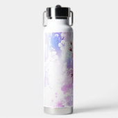 Bouteille D'eau Sakura rose sur la peinture Arrière - plan (Salle de sport)