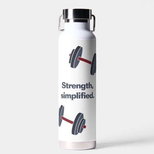 Bouteille D'eau Salle De Fitness Dumbbell Force, Simplifié (Avant)