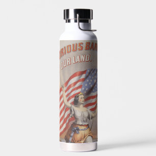 Bouteille D'eau Salut ! Glorieuse Bannière de notre Terre - Art Pa