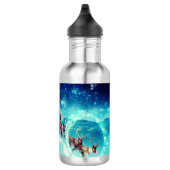 Bouteille D'eau Santa Claus Flying with Reindeer (Droite)