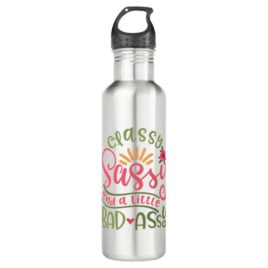 Bouteille D'eau Sassy Et Une Petite Fille Sassy Sassy (Devant)