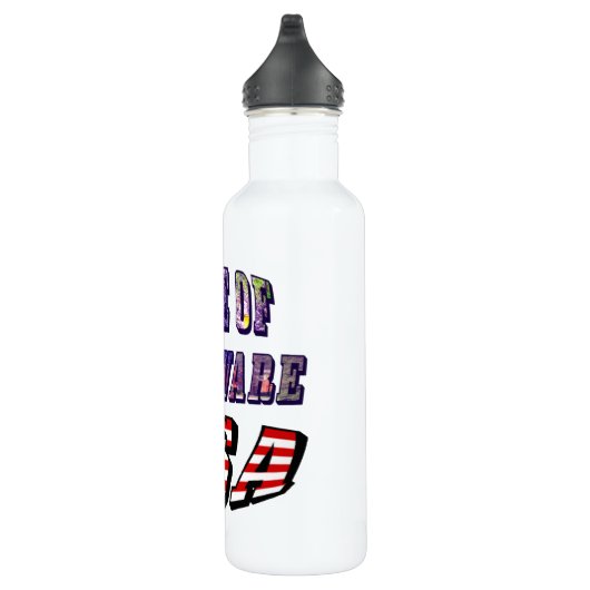 Bouteille D'eau Sate of Delaware Picture et USA Flag Text (Droite)