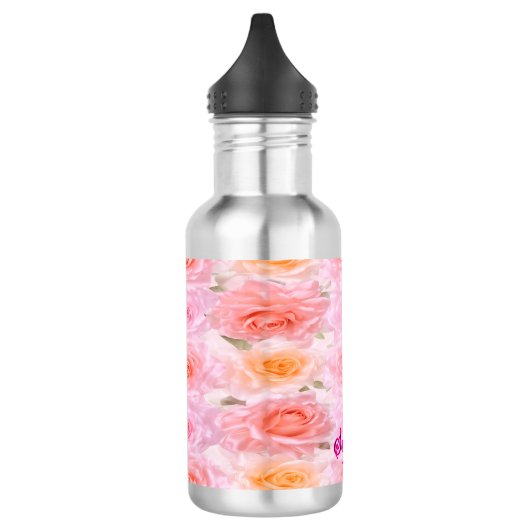 Bouteille D'eau Satin Roses Personalized Water Bottle (Gauche)