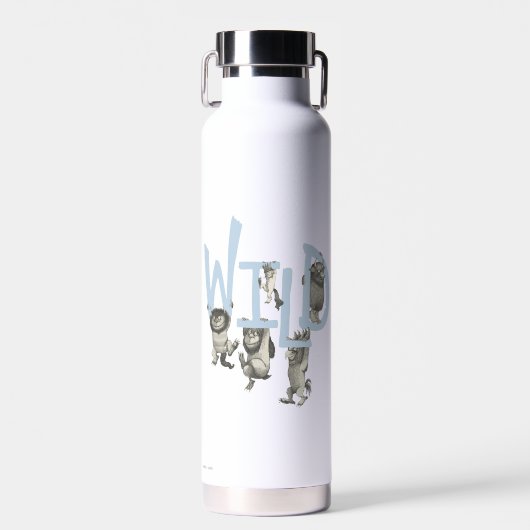 Bouteille D'eau SAUVAGE | Wild Things et Max - Bleu (Avant)