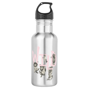 Bouteille D'eau SAUVAGE   Wild Things et Max - Rose