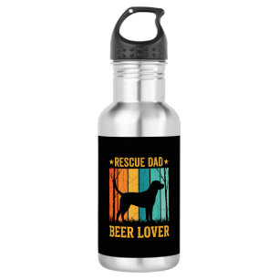 Bouteille D'eau Sauver Papa Amateur de Bière Chien Vintage