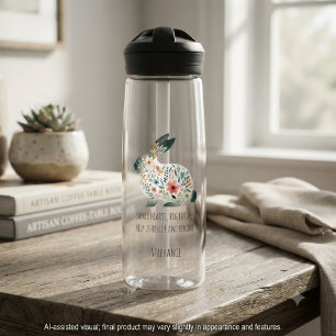 Bouteille D'eau Sauvetage de Lapin Floral Pastel Doux Hydratation